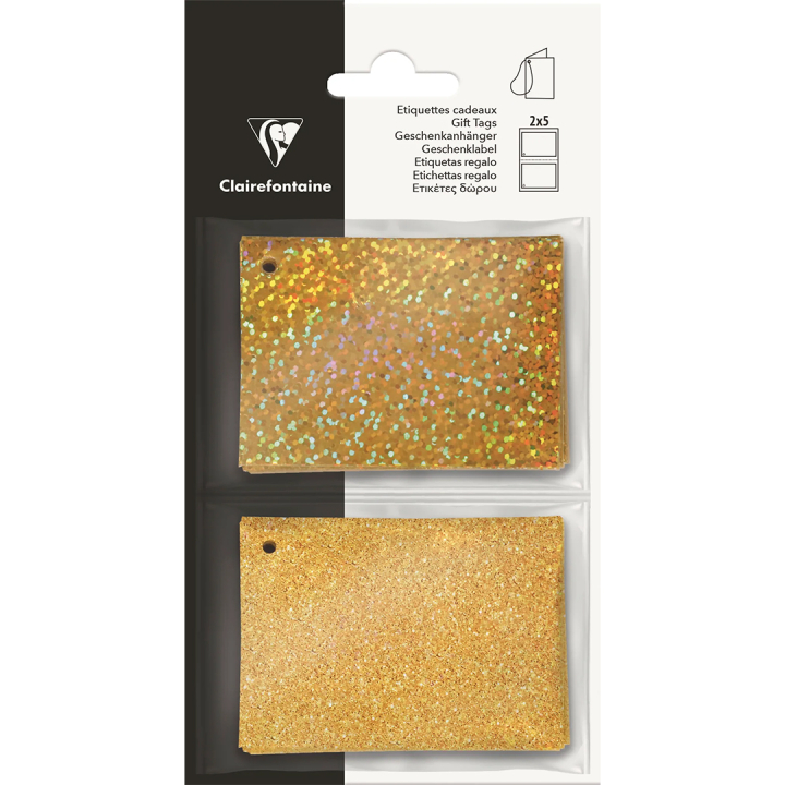 Etikett Glitzer Gold in der Gruppe Basteln & Hobby / Feiertage und Jahreszeiten / Verpackung bei Pen Store (136388)