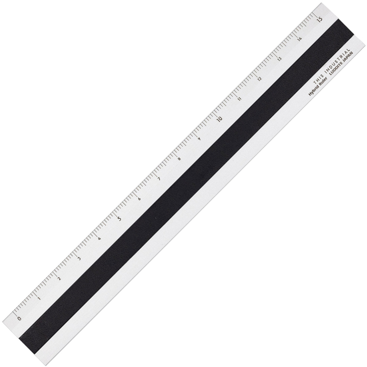 Lineal Aluminium/Leder 15 cm Silver/Black in der Gruppe Basteln & Hobby / Hobbyzubehör / Lineale bei Pen Store (136444)
