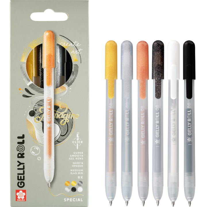 Gelly Roll Click 6er-Pack in der Gruppe Produktreihen / Sakura Gelly Roll bei Pen Store (136604)
