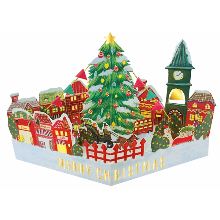 Popup-Weihnachtskarte Weihnachtsbaum in der Gruppe Basteln & Hobby / Feiertage und Jahreszeiten / Karten und Kuverts bei Pen Store (136613)