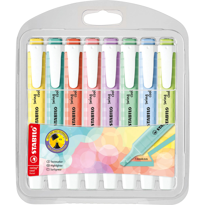 Swing Cool Pastell 8er-Pack Set 1 in der Gruppe Stifte / Etikettierung und Büro / Textmarker bei Pen Store (136793)
