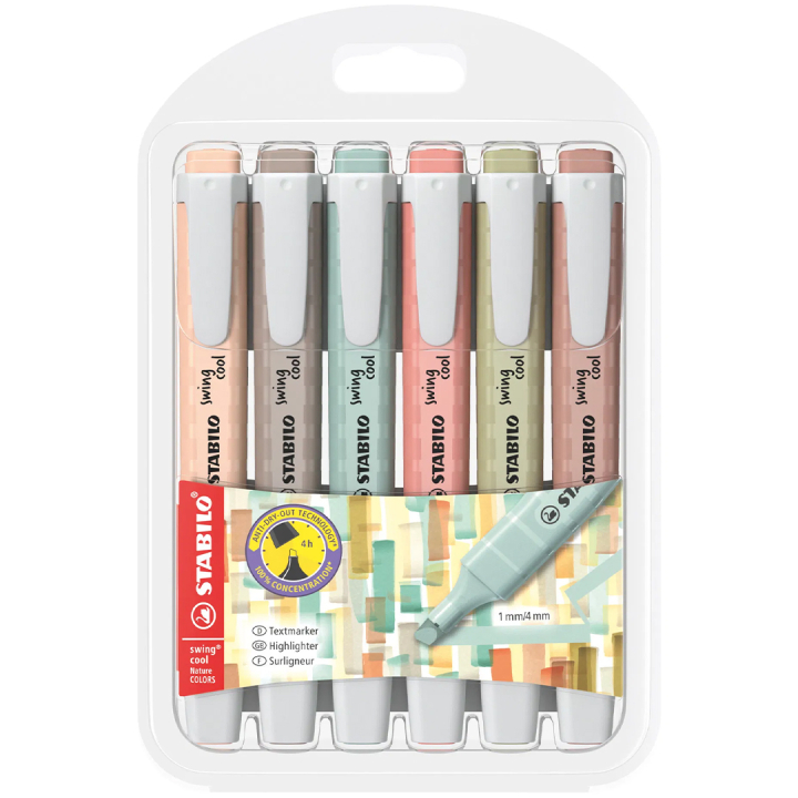 Swing Cool Nature 6er-Pack in der Gruppe Stifte / Etikettierung und Büro / Textmarker bei Pen Store (136796)