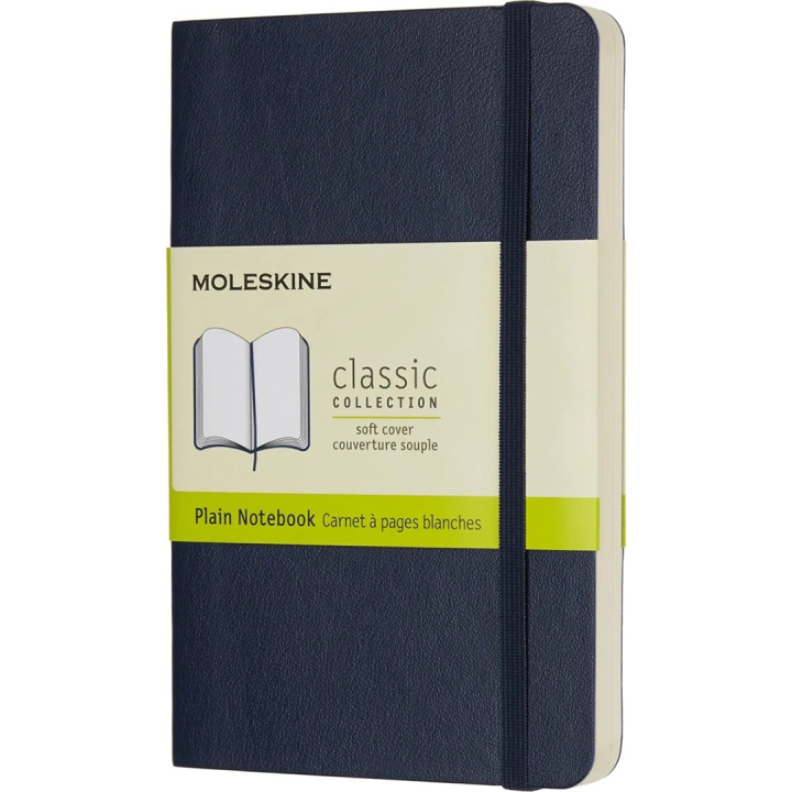 Classic Soft Cover Notebook Pocket Blue Blanko in der Gruppe Papier & Blöcke / Schreiben und Notizen / Notizbücher bei Pen Store (136832)