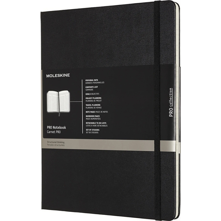 Pro Hard Cover Notebook XL Black Liniert in der Gruppe Papier & Blöcke / Schreiben und Notizen / Notizbücher bei Pen Store (136836)