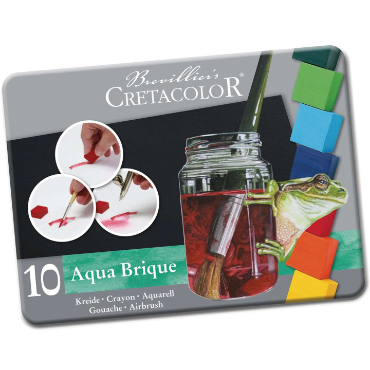 Aquarellset Aqua Brique 10-teilig in der Gruppe Künstlerbedarf / Künstlerfarben / Aquarell / Aquarellfarbe im Napf bei Pen Store (136939)