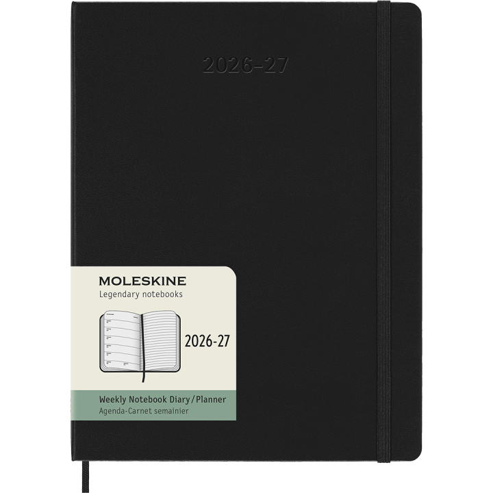 Kalender 18M WeekNote Soft Cover XL Black in der Gruppe Papier & Blöcke / Kalender und Terminkalender / 18 Monate Tageskalender bei Pen Store (137009)