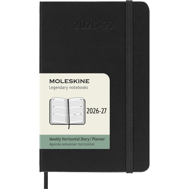 Kalender 18M Weekly Hard Cover Horisontell Pocket Black in der Gruppe Papier & Blöcke / Kalender und Terminkalender / 18 Monate Tageskalender bei Pen Store (137013)