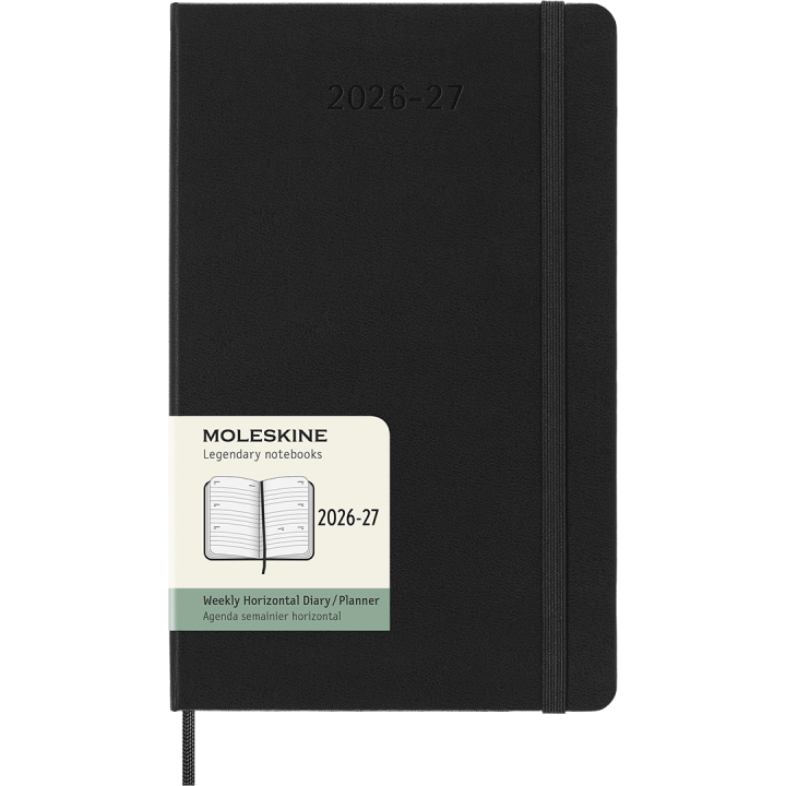 Kalender 18M Weekly Hard Cover Horisontell Large Black in der Gruppe Papier & Blöcke / Kalender und Terminkalender / 18 Monate Tageskalender bei Pen Store (137014)