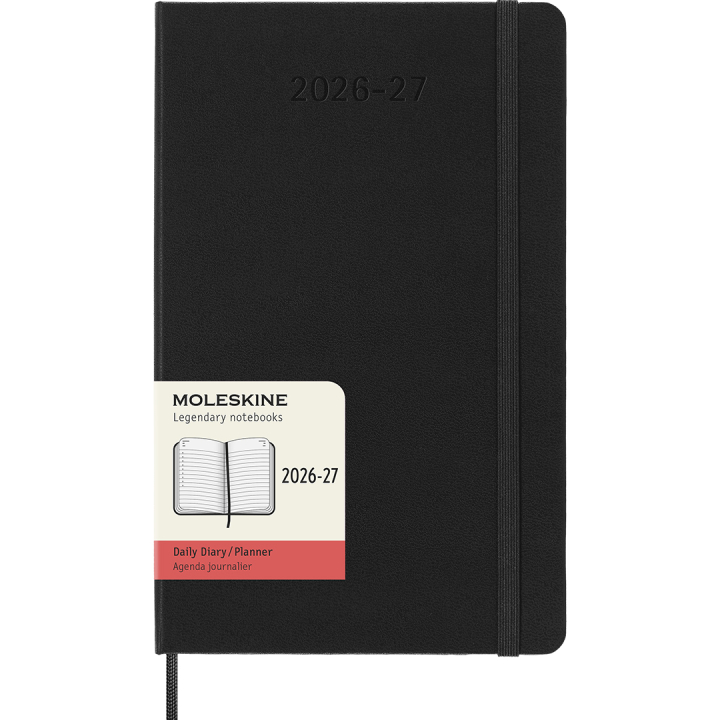 Kalender 18M Daily Hard Cover Large Black in der Gruppe Papier & Blöcke / Kalender und Terminkalender / 18 Monate Tageskalender bei Pen Store (137016)
