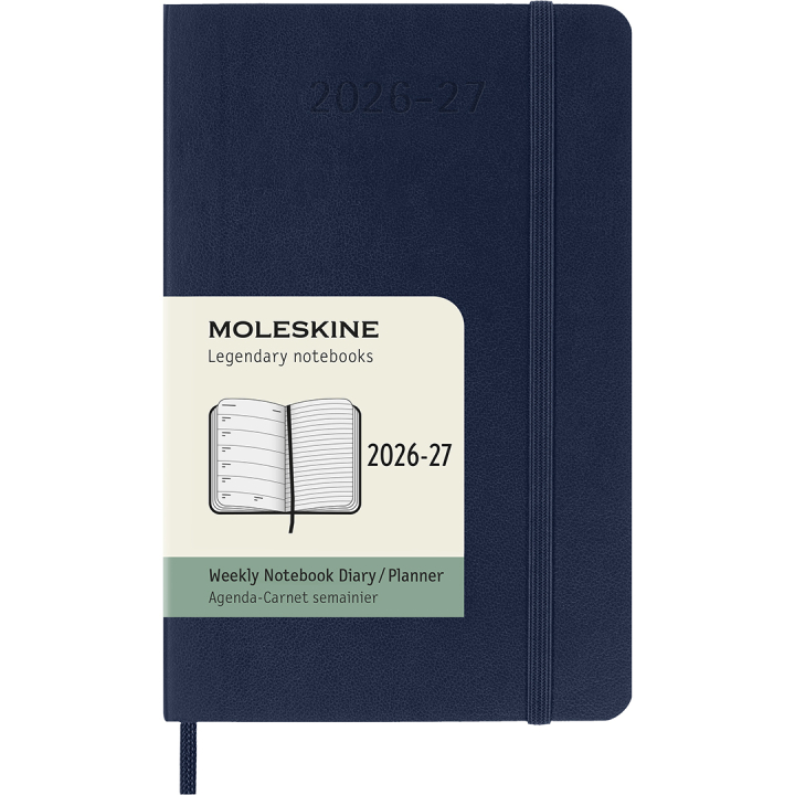 Kalender 18M WeekNote Soft Cover Pocket Sapphire Blue in der Gruppe Papier & Blöcke / Kalender und Terminkalender / 18 Monate Tageskalender bei Pen Store (137018)