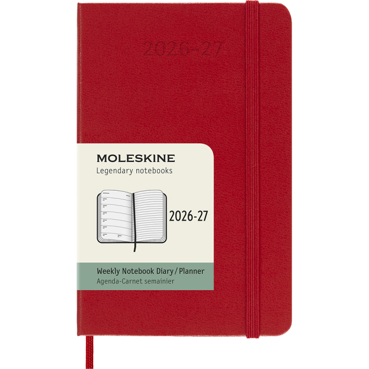 Kalender 18M WeekNote Hard Cover Pocket Red in der Gruppe Papier & Blöcke / Kalender und Terminkalender / 18 Monate Tageskalender bei Pen Store (137021)