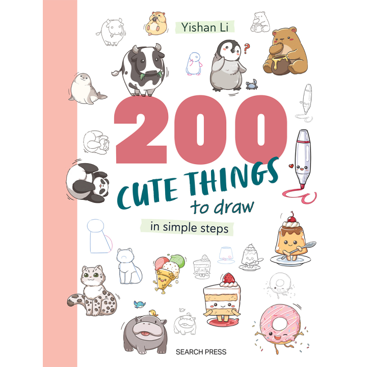 200 Cute Things to Draw in der Gruppe Basteln & Hobby / Bücher / Lehrbücher bei Pen Store (137199)