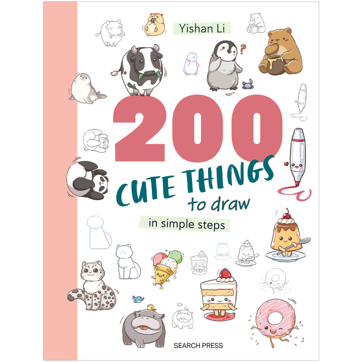 200 Cute Things to Draw in der Gruppe Basteln & Hobby / Bücher / Lehrbücher bei Pen Store (137199)