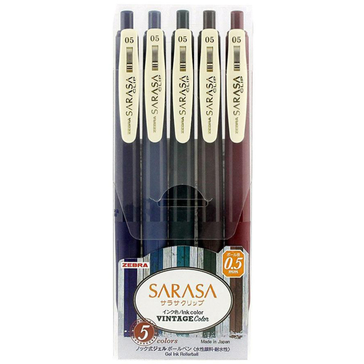 Sarasa Clip Vintage A 5er-Pack in der Gruppe Stifte / Schreiben / Gelschreiber bei Pen Store (137259)