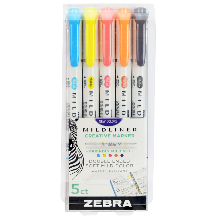 Mildliner 5er-Pack Friendly in der Gruppe Stifte / Künstlerstifte / Marker bei Pen Store (137264)