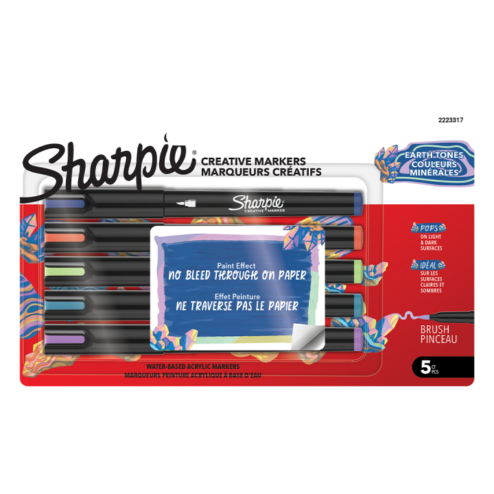 Creative Marker Brush Tip 5er-Pack Earth Tones in der Gruppe Stifte / Künstlerstifte / Acrylmarker bei Pen Store (137402)