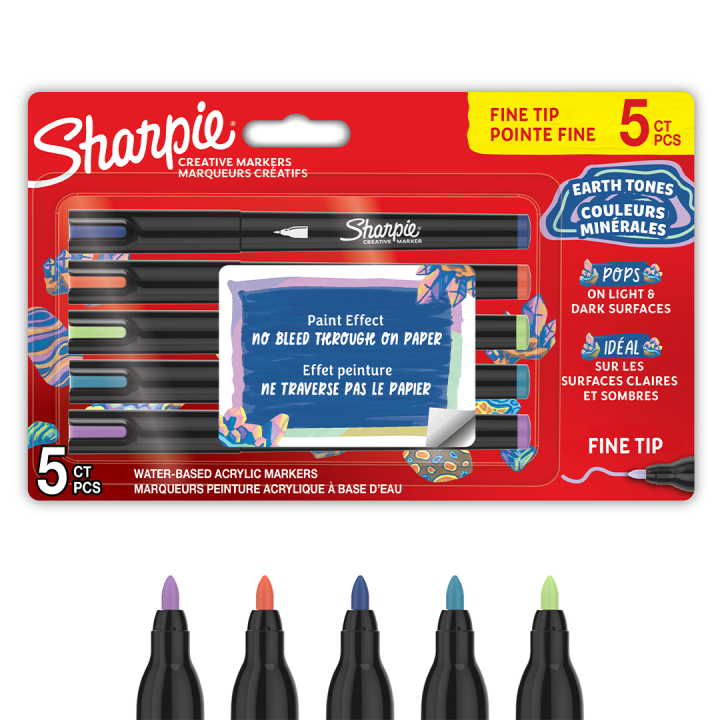 Creative Marker Fine Tip 5er-Pack Earth Tones in der Gruppe Stifte / Künstlerstifte / Acrylmarker bei Pen Store (137403)