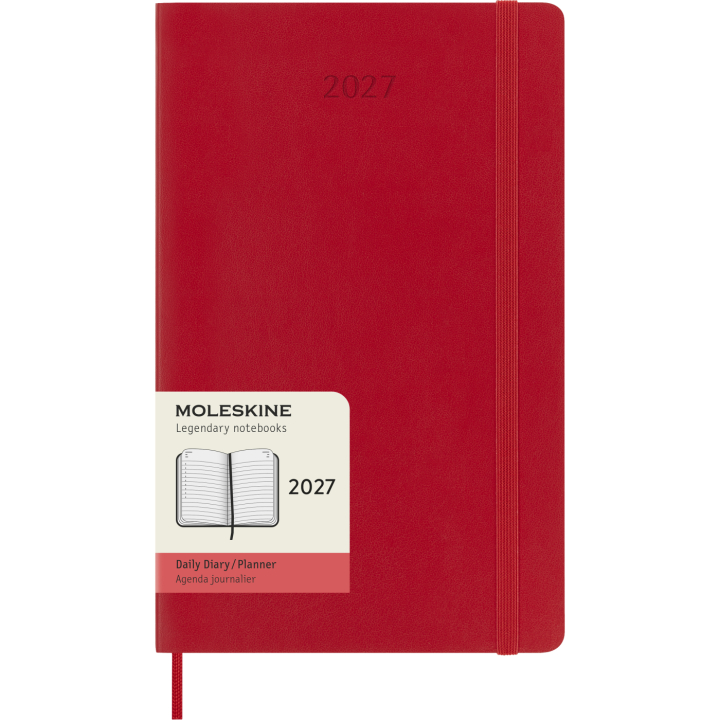 Kalender 12M Daily 2027 Softcover Large Red in der Gruppe Papier & Blöcke / Kalender und Terminkalender / 12 Monate Tageskalender bei Pen Store (137427)
