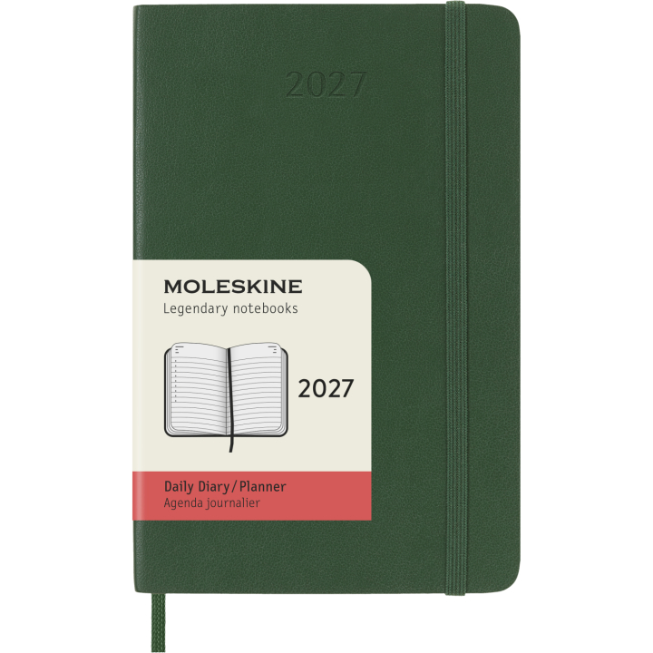 Kalender 12M Daily 2027 Softcover Pocket Myrtle Green in der Gruppe Papier & Blöcke / Kalender und Terminkalender / 12 Monate Tageskalender bei Pen Store (137431)