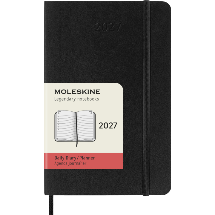 Kalender 12M Daily 2027 Softcover Pocket Black in der Gruppe Papier & Blöcke / Kalender und Terminkalender / 12 Monate Tageskalender bei Pen Store (137433)