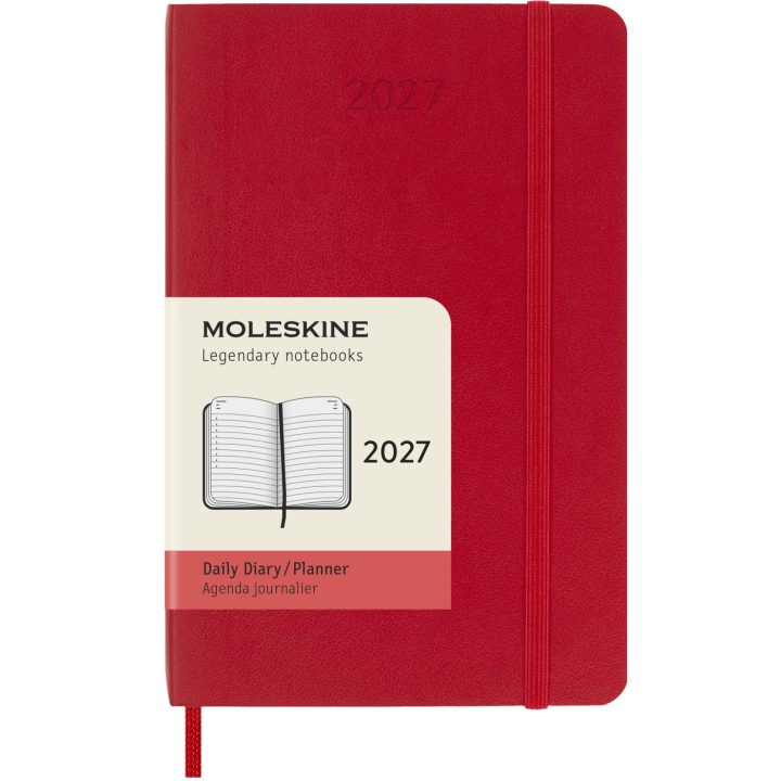 Kalender 12M Daily 2027 Softcover Pocket Red in der Gruppe Papier & Blöcke / Kalender und Terminkalender / 12 Monate Tageskalender bei Pen Store (137436)