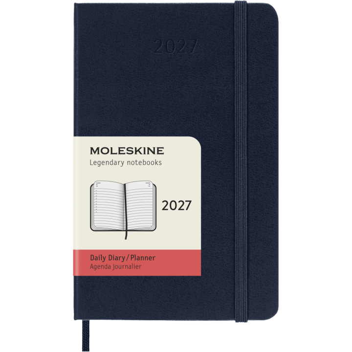 Kalender 12M Daily 2027 Hardcover Pocket Sapphire Blue in der Gruppe Papier & Blöcke / Kalender und Terminkalender / 12 Monate Tageskalender bei Pen Store (137437)