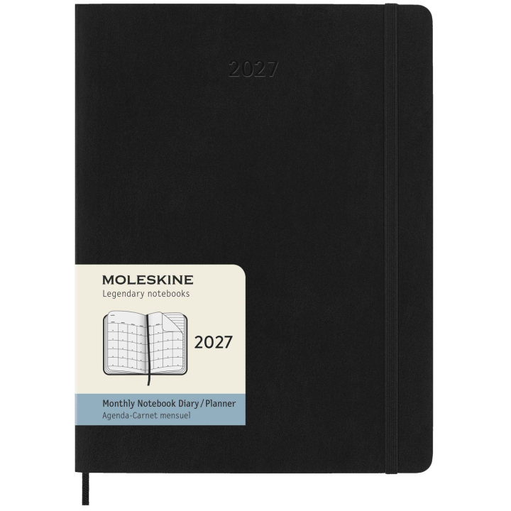 Kalender 12M Monthly 2027 Softcover XL Black in der Gruppe Papier & Blöcke / Kalender und Terminkalender / 12 Monate Tageskalender bei Pen Store (137441)