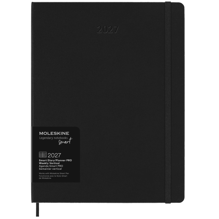 Kalender 12M Smart PRO Digital Weekly Vertical 2027 XL Black in der Gruppe Papier & Blöcke / Kalender und Terminkalender / 12 Monate Tageskalender bei Pen Store (137444)