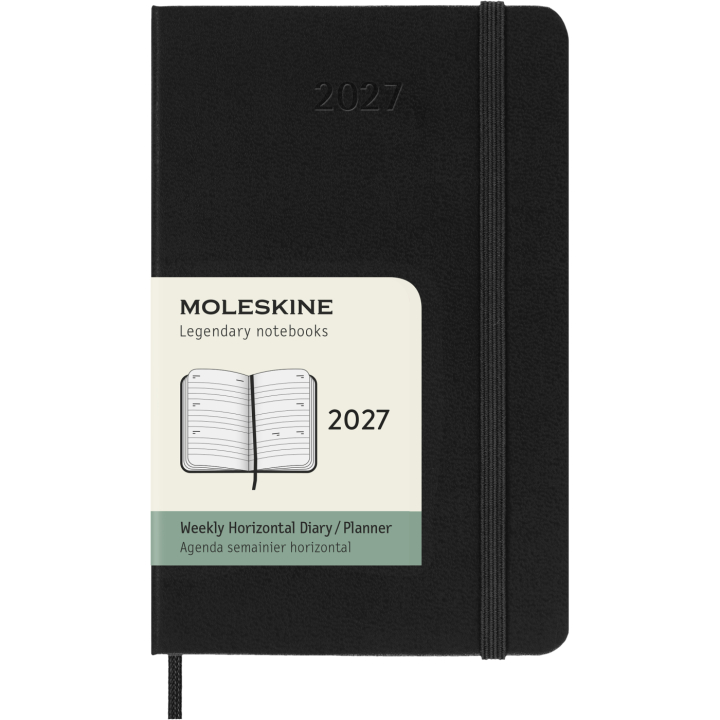 Kalender 12M Weekly Horizontal 2027 Hardcover Pocket Black in der Gruppe Papier & Blöcke / Kalender und Terminkalender / 12 Monate Tageskalender bei Pen Store (137448)