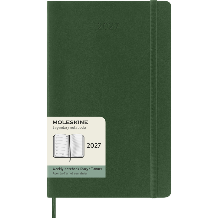 Kalender 12M Weekly Notebook 2027 Softcover Large Myrtle Green in der Gruppe Papier & Blöcke / Kalender und Terminkalender / 12 Monate Tageskalender bei Pen Store (137453)