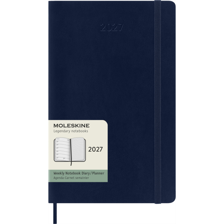 Kalender 12M Weekly Notebook 2027 Softcover Large Sapphire Blue  in der Gruppe Papier & Blöcke / Kalender und Terminkalender / 12 Monate Tageskalender bei Pen Store (137454)