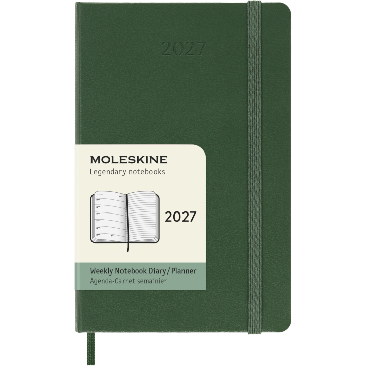 Kalender 12M Weekly Notebook 2027 Hardcover Pocket Myrtle Green  in der Gruppe Papier & Blöcke / Kalender und Terminkalender / 12 Monate Tageskalender bei Pen Store (137460)