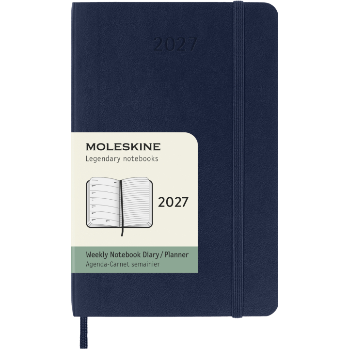 Kalender 12M Weekly Notebook 2027 Softcover Pocket Sapphire Blue in der Gruppe Papier & Blöcke / Kalender und Terminkalender / 12 Monate Tageskalender bei Pen Store (137462)
