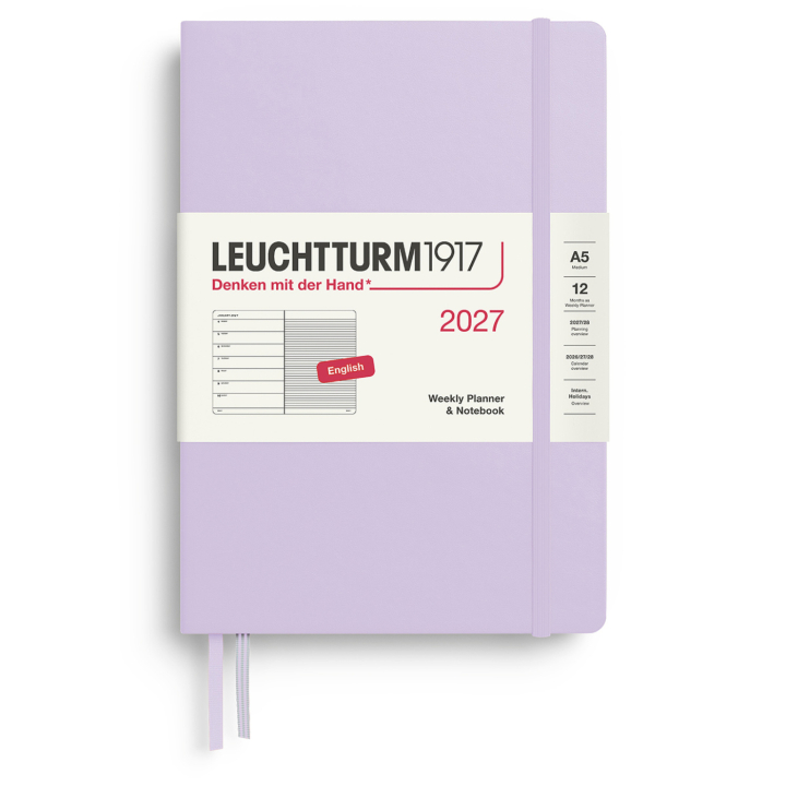 Kalender Weekly Planner & Notebook 2027 A5 Lilac in der Gruppe Papier & Blöcke / Kalender und Terminkalender / 12 Monate Tageskalender bei Pen Store (137513)