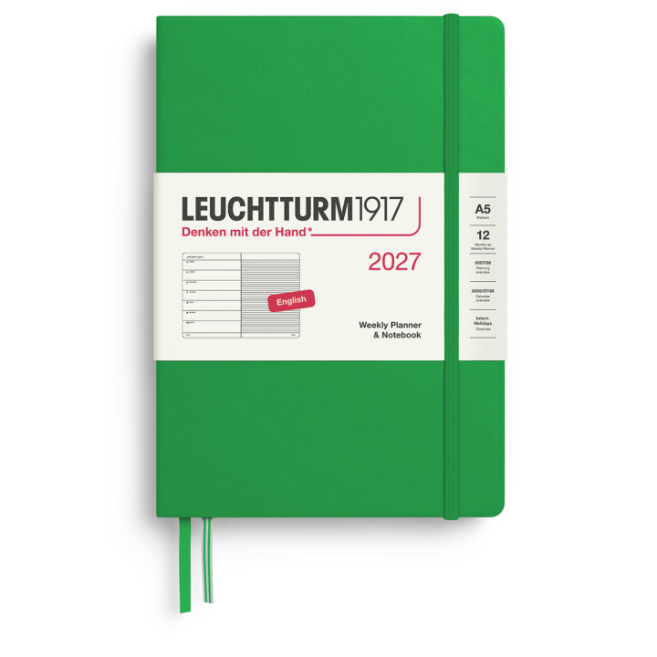 Kalender Weekly Planner & Notebook 2027 A5 Spring Leaf in der Gruppe Papier & Blöcke / Kalender und Terminkalender / 12 Monate Tageskalender bei Pen Store (137520)