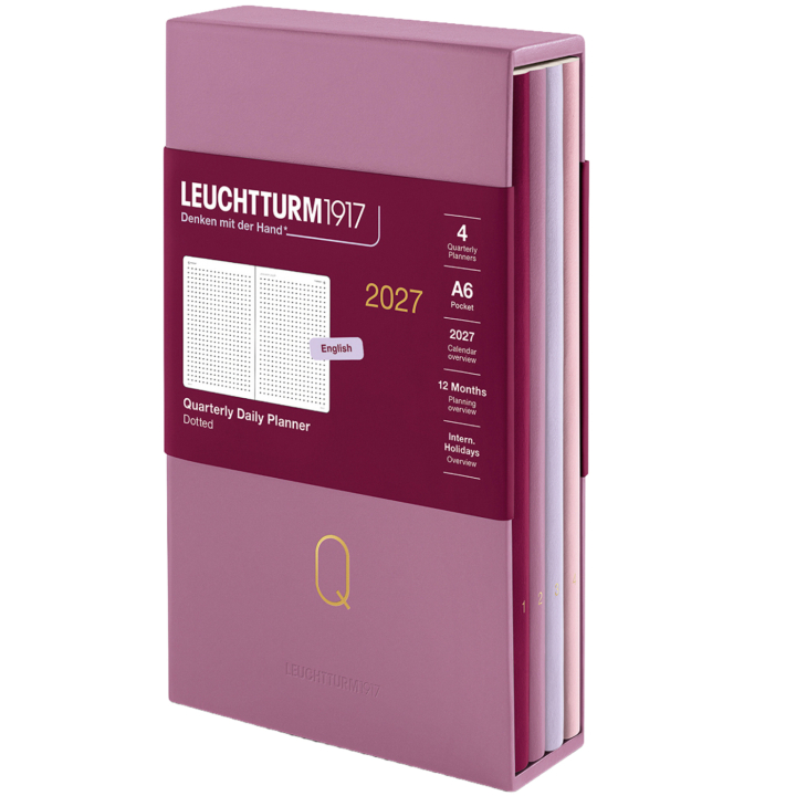 Kalender Quarterly Planner 2027 Shades of Rose in der Gruppe Papier & Blöcke / Kalender und Terminkalender / 12 Monate Tageskalender bei Pen Store (137524)