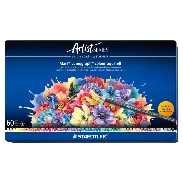 Aquarellstifte Mars Lumograph 60er-Set in der Gruppe Stifte / Künstlerstifte / Aquarellstifte bei Pen Store (137606)