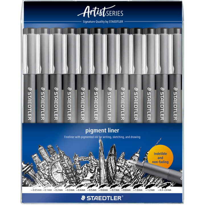 Pigment Liner 12er-Set in der Gruppe Stifte / Künstlerstifte / Fineliner bei Pen Store (137609)