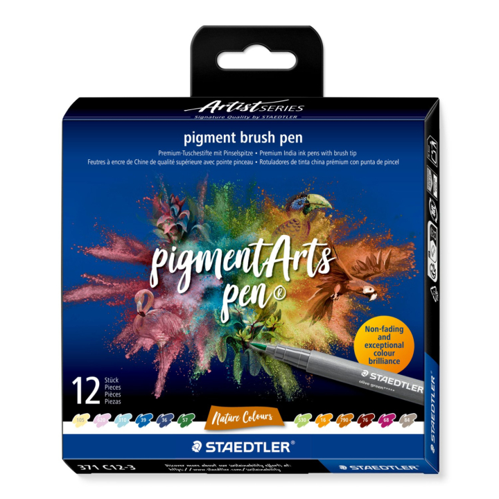 Pigment Arts Brush Pen 12-er Set Nature in der Gruppe Stifte / Künstlerstifte / Pinselstifte bei Pen Store (137622)