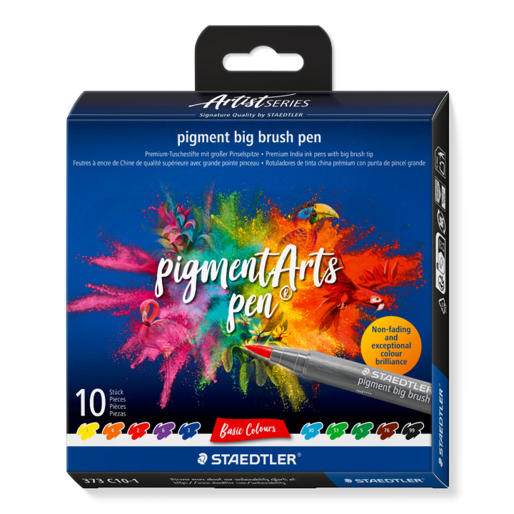 Pigment Arts Big Brush Pen 10-er Set Basic in der Gruppe Stifte / Künstlerstifte / Pinselstifte bei Pen Store (137627)