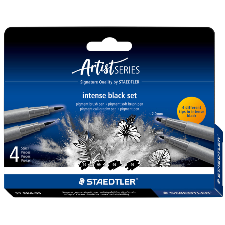 Pigment Arts Intense Black 4-er Set in der Gruppe Stifte / Künstlerstifte / Filzstifte bei Pen Store (137634)