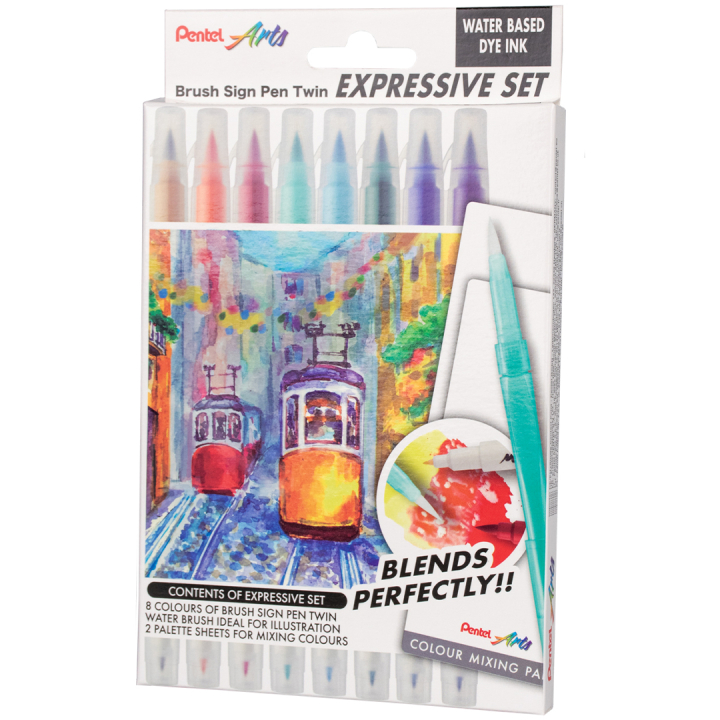 Brush Sign Pen Twin Expressive Set in der Gruppe Stifte / Künstlerstifte / Pinselstifte bei Pen Store (137668)