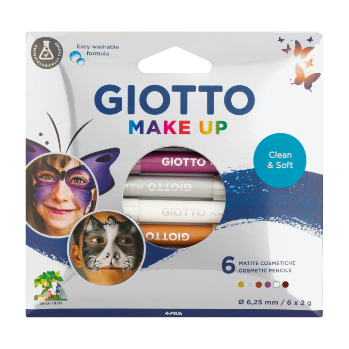Gesichtsmalstifte Make Up Metallic 6er-Set in der Gruppe Kids / Basteln für Kinder / Kinderschminke bei Pen Store (137671)