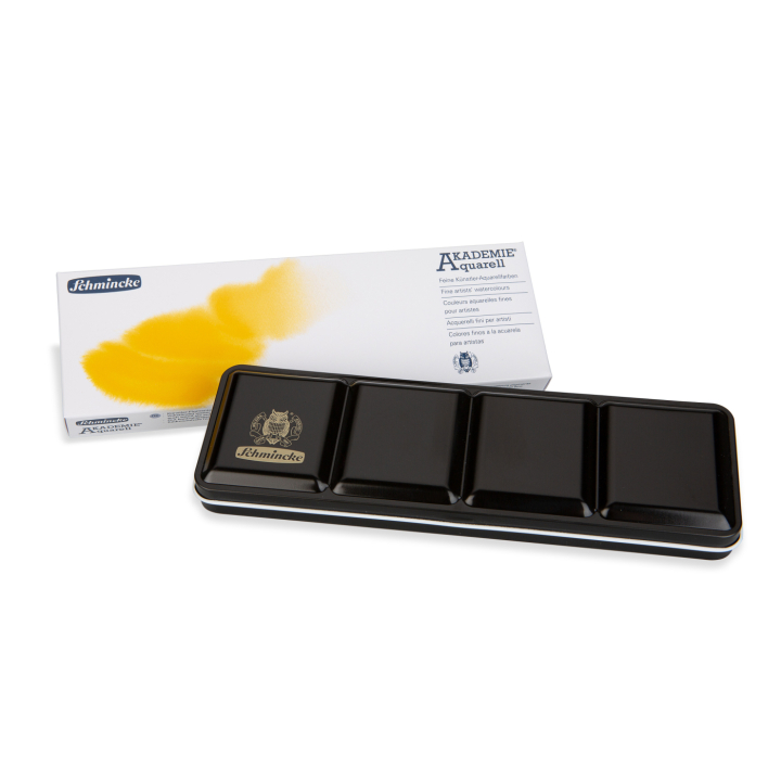 Akademie Aquarell Half Pans 12er-Set + 12 leere in der Gruppe Künstlerbedarf / Künstlerfarben / Aquarell / Aquarellfarbe im Napf bei Pen Store (137801)