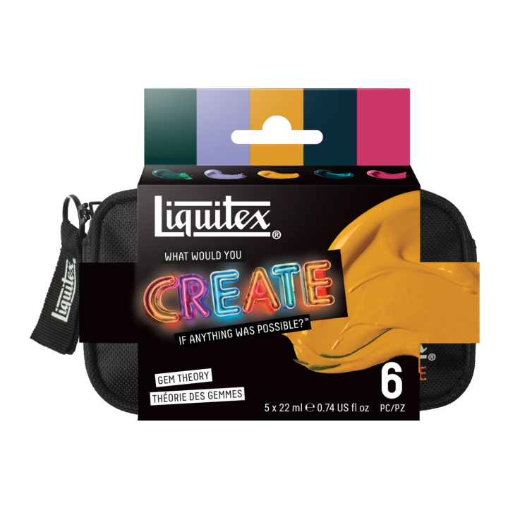 Acrylfarbe Professional Heavy Body Gem Theory Set 5 x 22 ml in der Gruppe Künstlerbedarf / Künstlerfarben / Acrylfarbe bei Pen Store (137834)