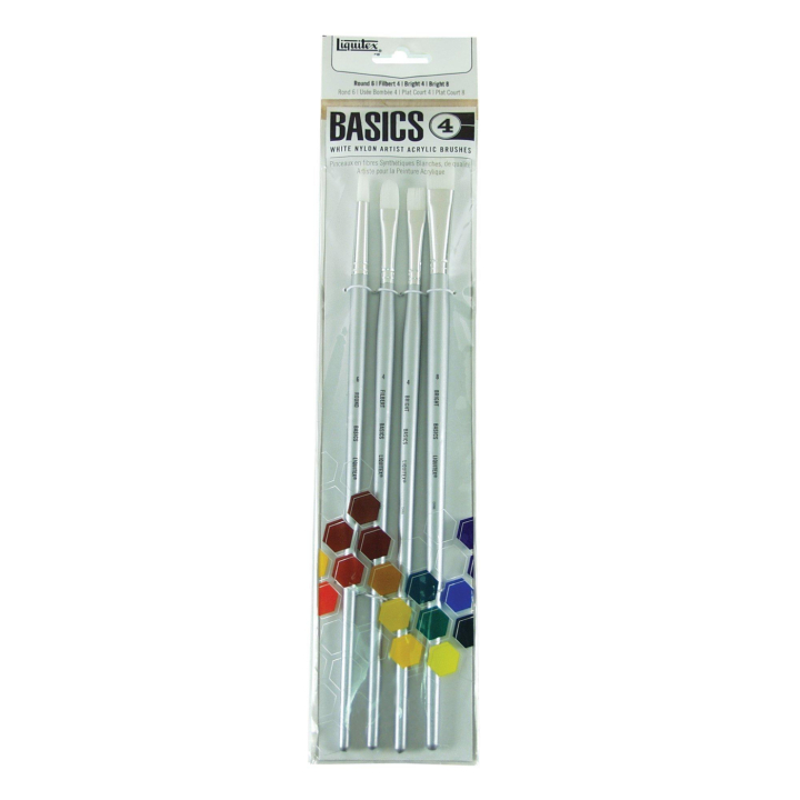 Synthetikpinsel Acryl Long Handle 5er-Set in der Gruppe Künstlerbedarf / Pinsel / Synthetische Pinsel bei Pen Store (137852)