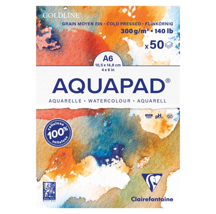 Aquapad Aquarellblock A6 in der Gruppe Papier & Blöcke / Künstlerblöcke / Aquarellpapier bei Pen Store (137969)