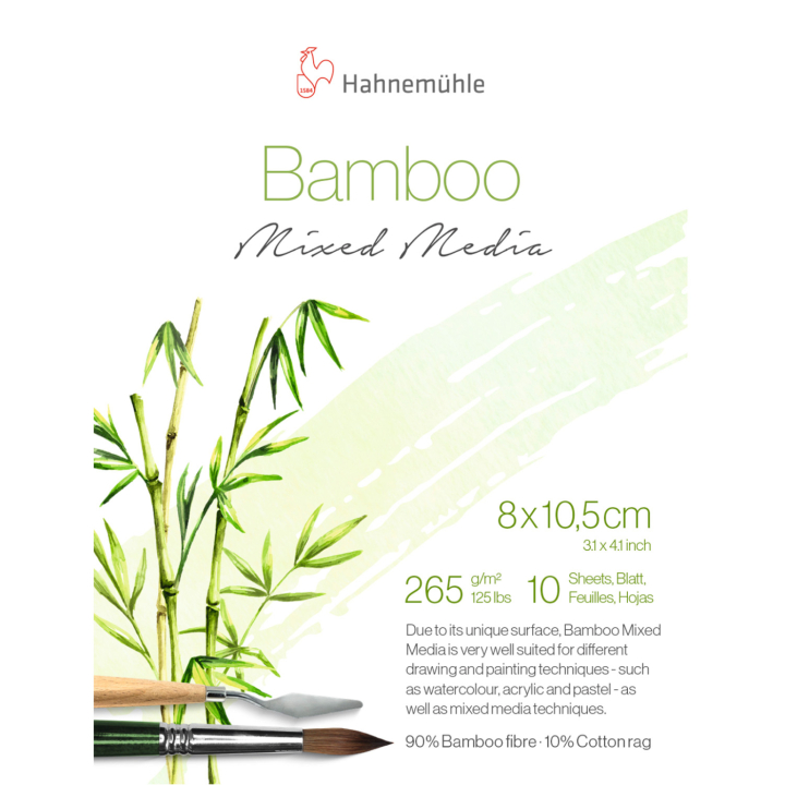Mixed Media Bamboo 265g 8x10,5 cm in der Gruppe Papier & Blöcke / Künstlerblöcke / Mischtechnikblock bei Pen Store (137995)