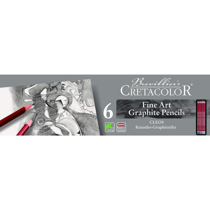Cleos Fine Art Graphite 6er-Set in der Gruppe Stifte / Künstlerstifte / Skizzenstifte bei Pen Store (138024)