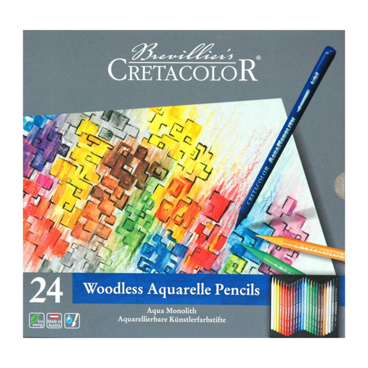 Aqua Monolith Aquarellstifte 24er-Set in der Gruppe Stifte / Künstlerstifte / Buntstifte bei Pen Store (138026)